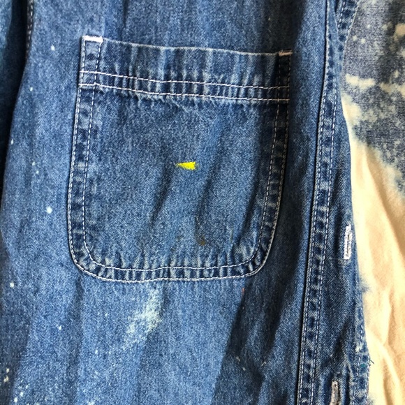 Bleach washed sunflower 🌻 jean shirt - Picture 4 of 8